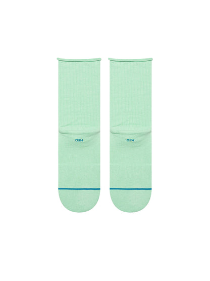 Roll-Cuff Quarter Socks - Jade