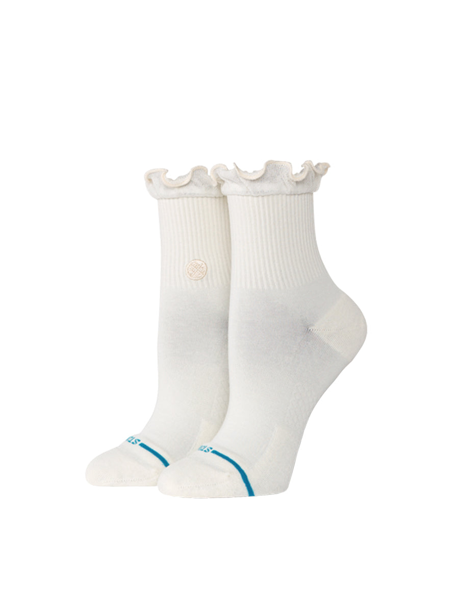 Ruffle Icon Quarter Socks - Ivory