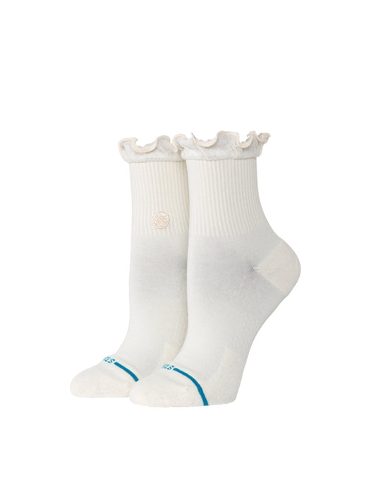 Ruffle Icon Quarter Socks - Ivory