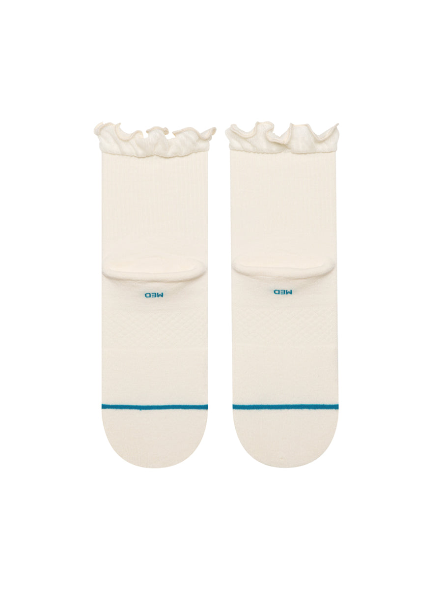 Ruffle Icon Quarter Socks - Ivory