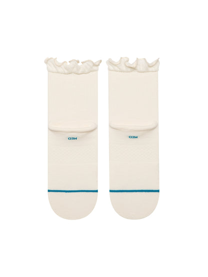 Ruffle Icon Quarter Socks - Ivory
