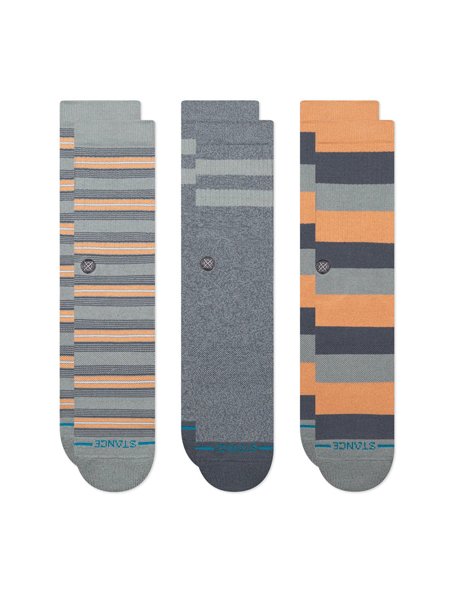 Sabot Stripe Crew 3-Pack - Grey