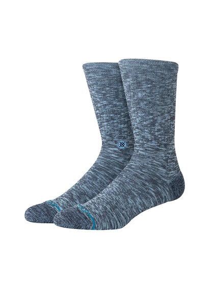 Slub Crew Socks - Navy