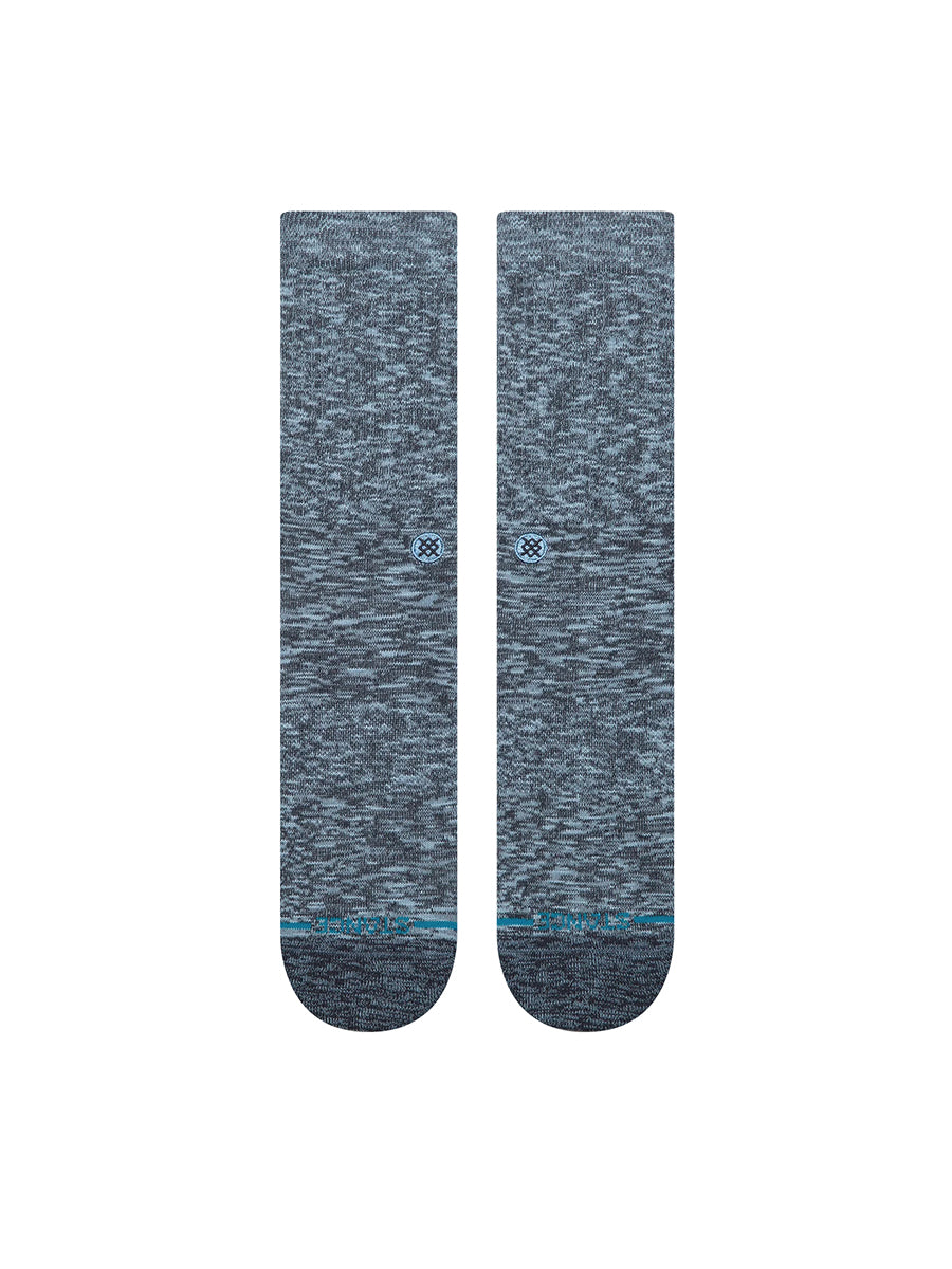 Slub Crew Socks - Navy