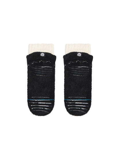 Snowflake Cozy Slipper Socks - Black