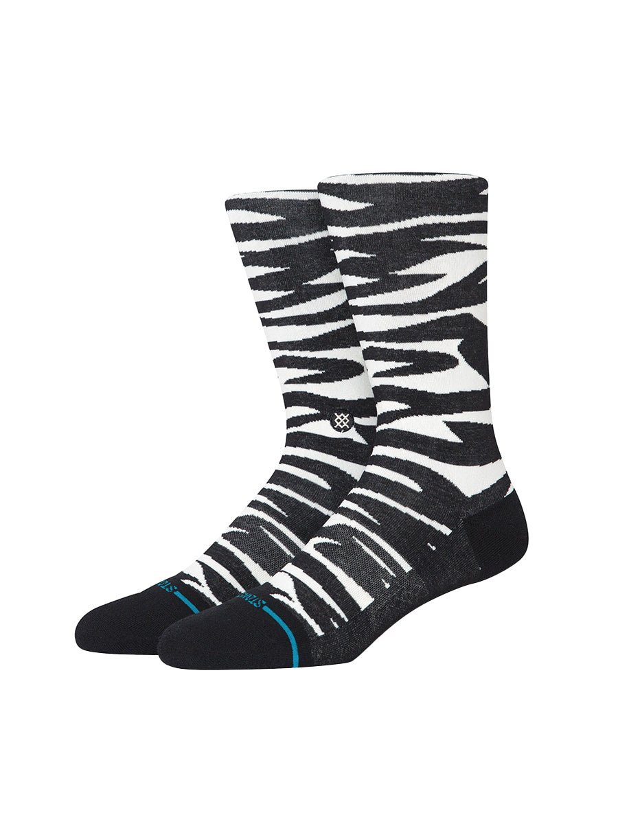 Spike Crew Sock - Black & White