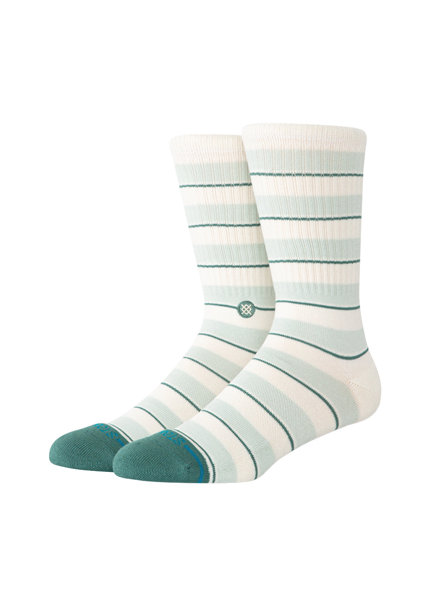 Striped It Crew Socks - Teal