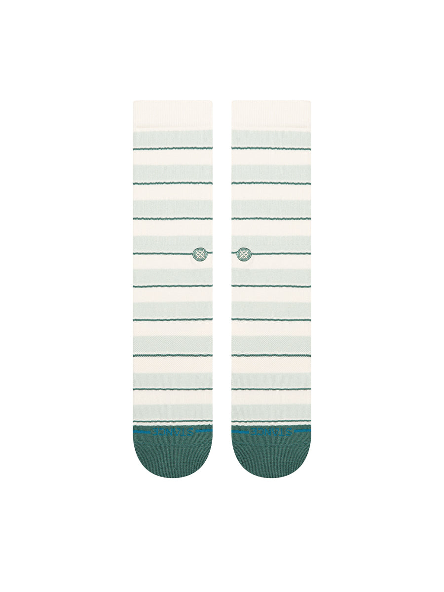 Striped It Crew Socks - Teal