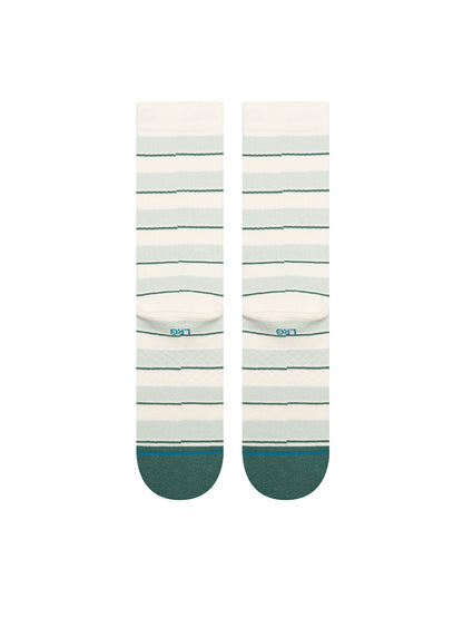 Striped It Crew Socks - Teal