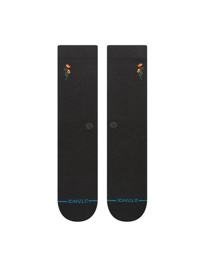 Twiggy Crew Sock - Black Poppy