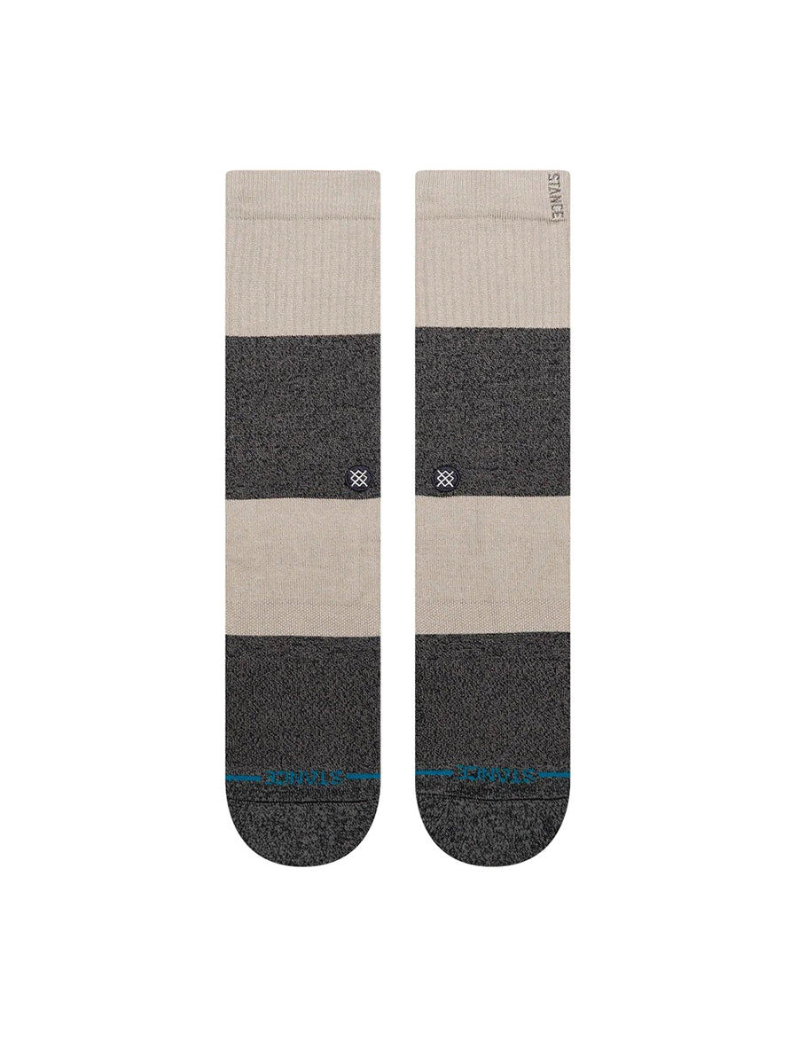 Twist Stripe Crew Socks - Grey