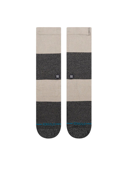 Twist Stripe Crew Socks - Grey