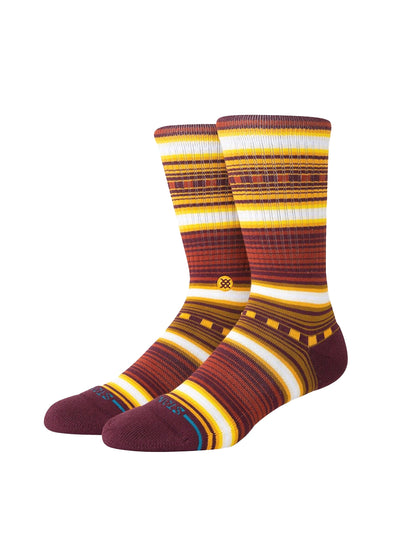 Windy Pine Crew Socks - Rust