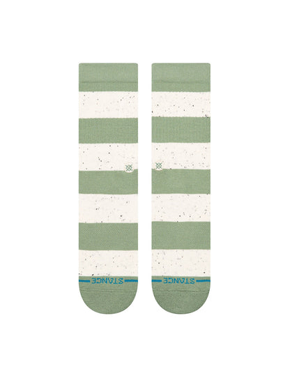 Women's Nep Stripe Crew Socks - Green