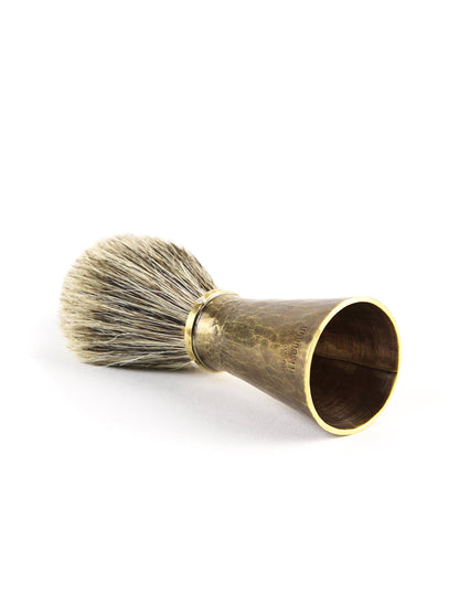 Badger Hair Shave Brush - Brass