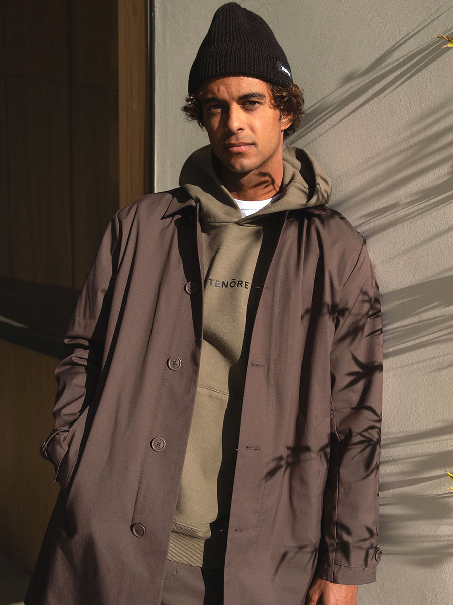 Twill Car Coat - Bark