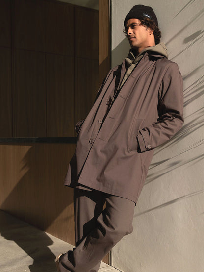 Twill Car Coat - Bark