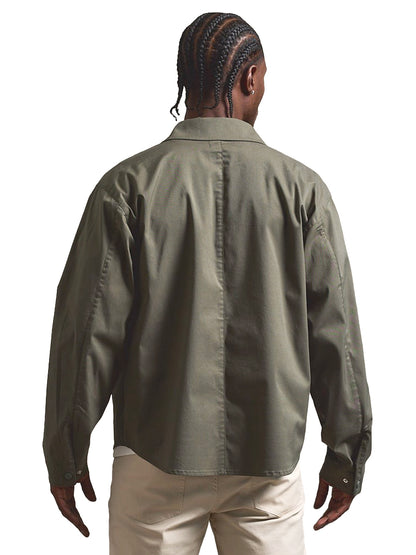 Twill Shirt Jacket - Olive