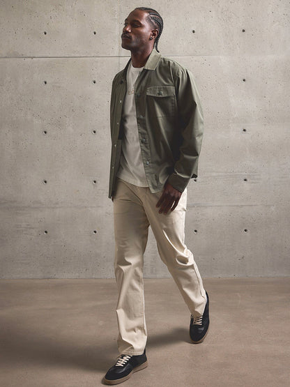 Twill Shirt Jacket - Olive