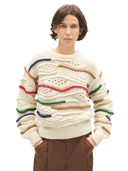 Candela Knit Sweater - Multicolor Macrame