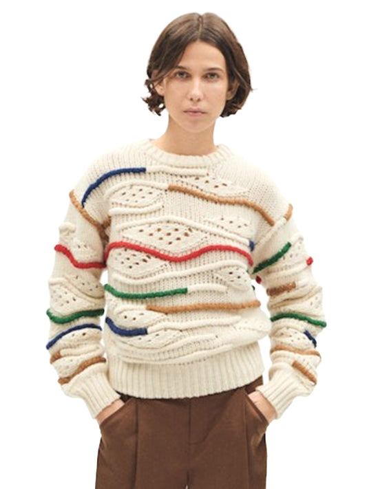 Candela Knit Sweater - Multicolor Macrame