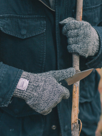 Ragg Wool Gloves - Dark Melange