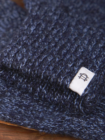 Ragg Wool Gloves - Denim