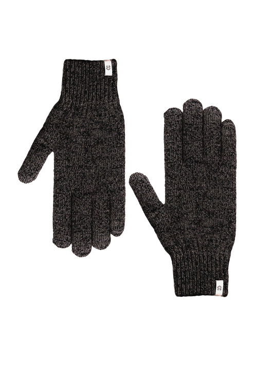 Ragg Wool Gloves - Black