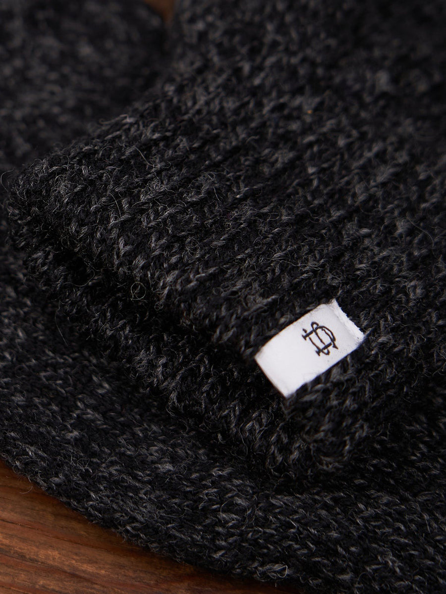Ragg Wool Gloves - Black
