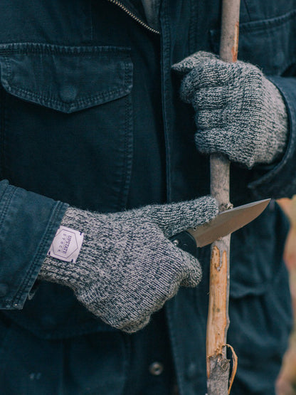 Ragg Wool Gloves - Black