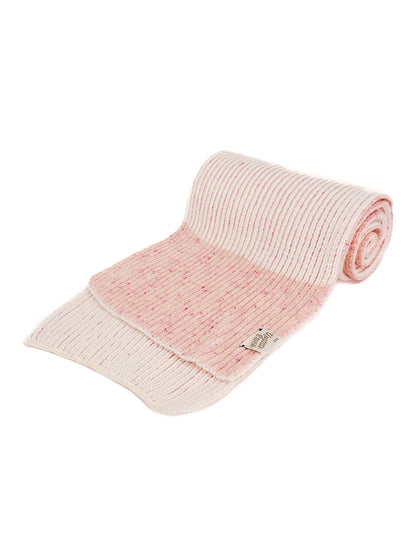 Ragg Wool Scarf - Cherry Blossom Tweed