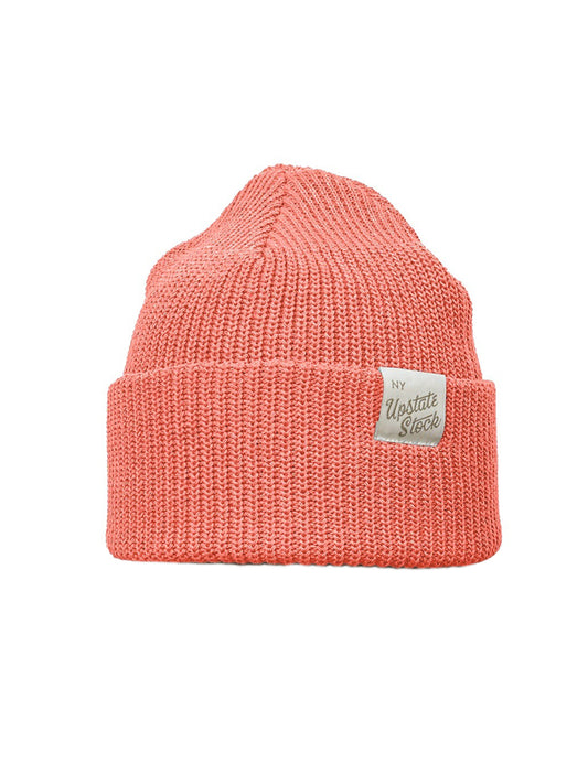 Upcycled Cotton Watchcap - Coral