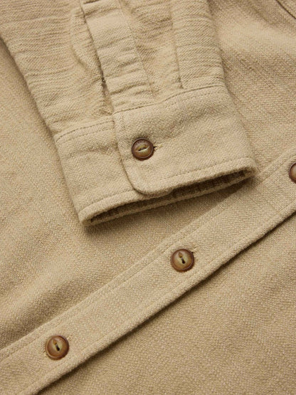 Polisher Long Sleeve Flannel Shirt - Light Khaki