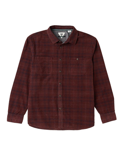 Rails Printed Cord Long Sleeve Shirt - Brick