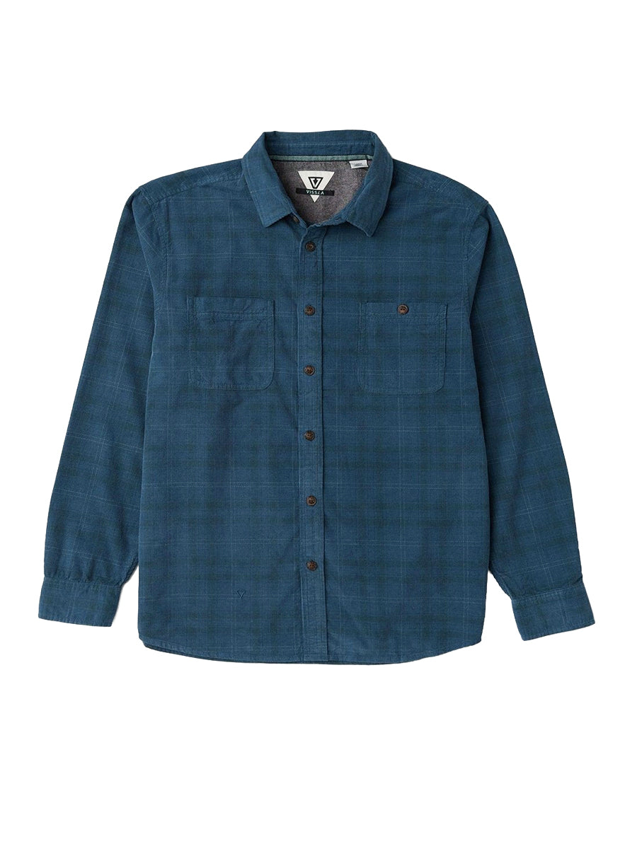 Rails Printed Cord Long Sleeve Shirt - Dark Slate