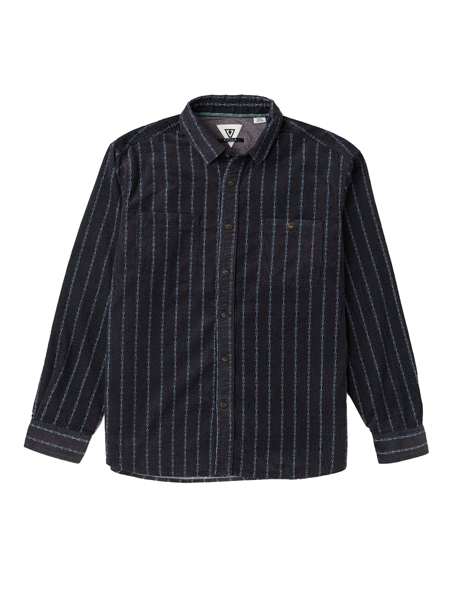 Rails Printed Cord Long Sleeve Shirt - Phantom