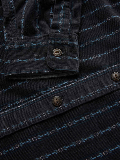 Rails Printed Cord Long Sleeve Shirt - Phantom
