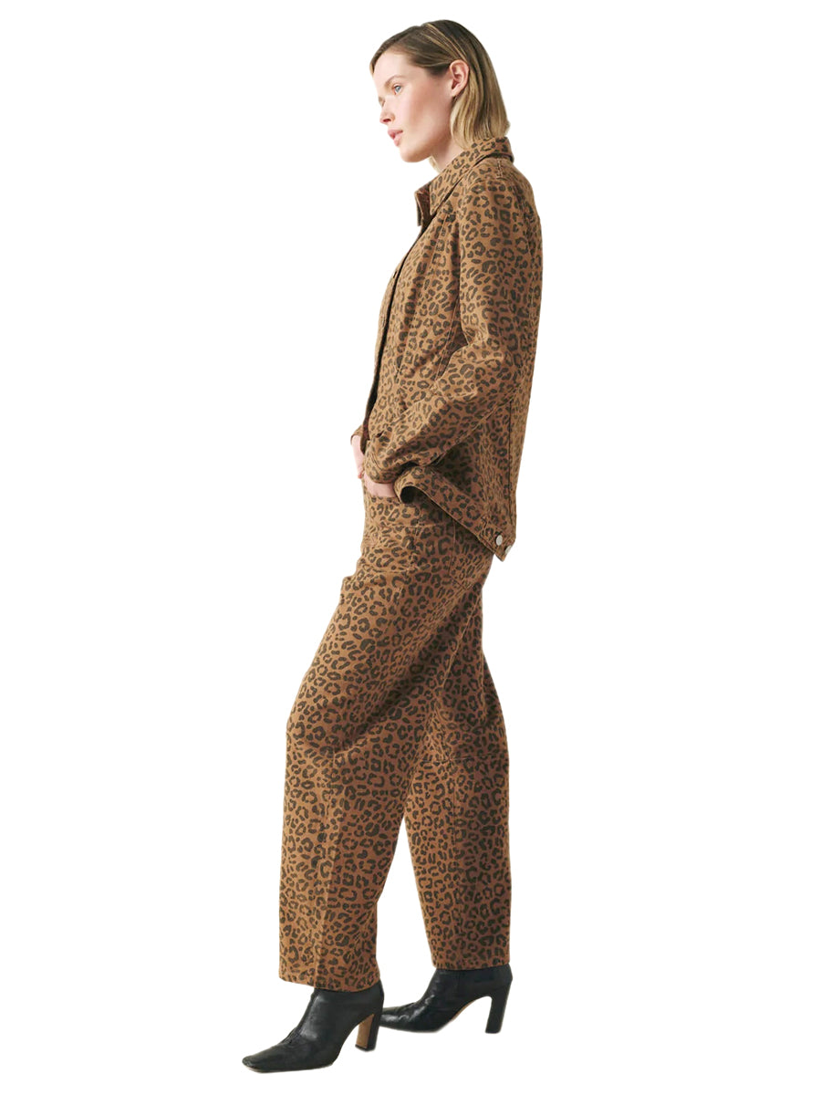 BNA Twill Soft-Curve Barrel Jeans - Leopard