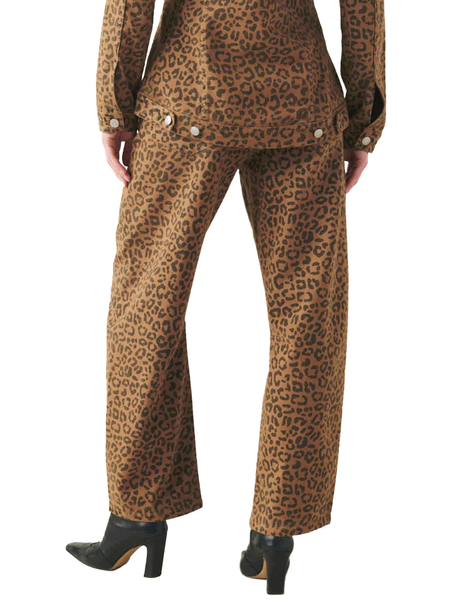 BNA Twill Soft-Curve Barrel Jeans - Leopard
