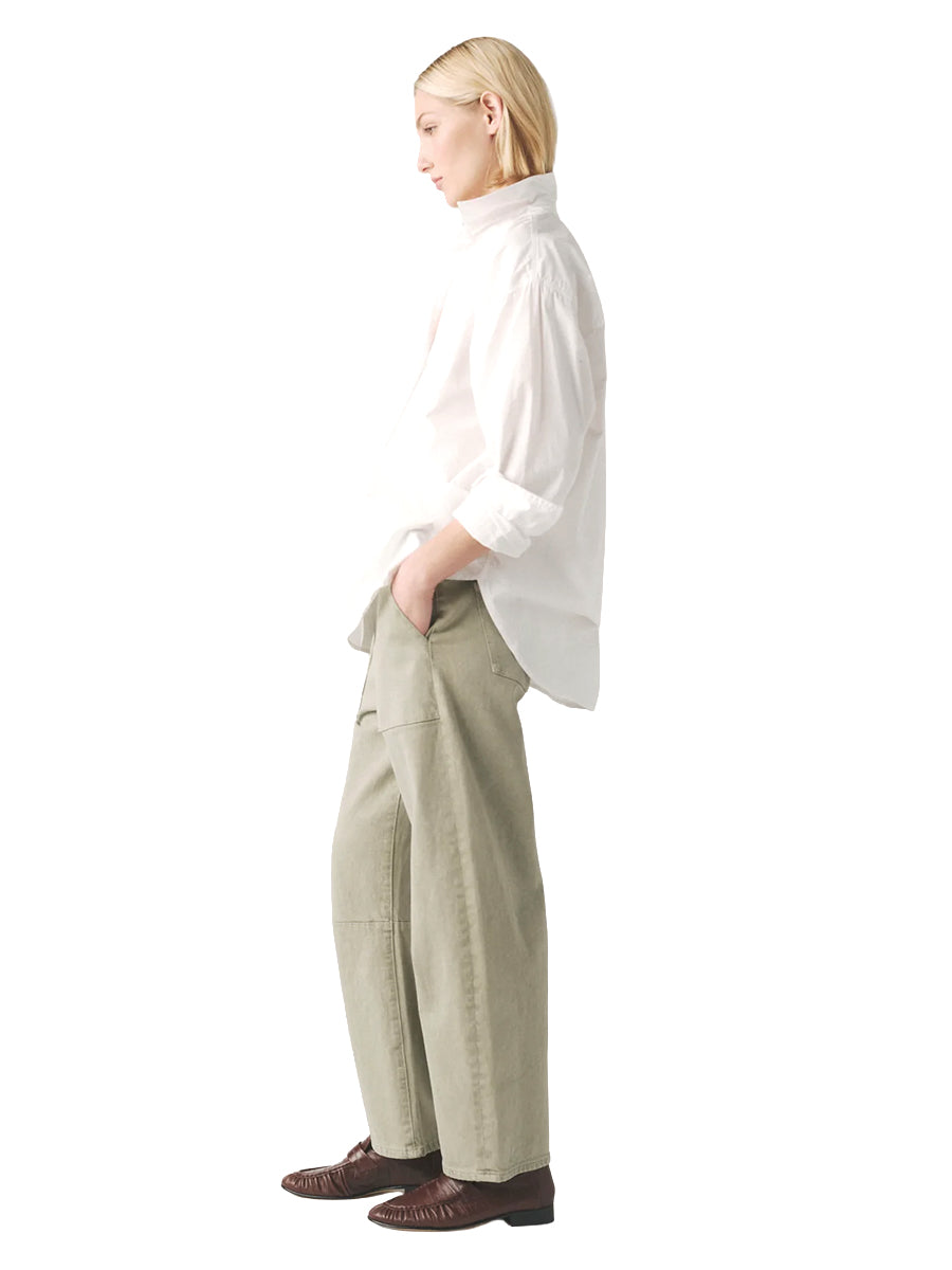 BNA Twill Soft-Curve Barrel Jeans - Laurel Green