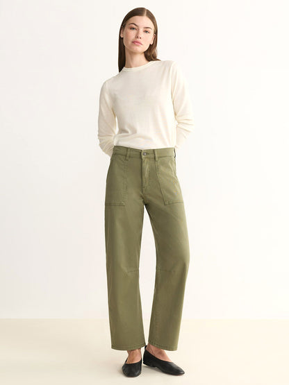 BNA Twill Soft-Curve Barrel Jeans - Four Leaf Clover