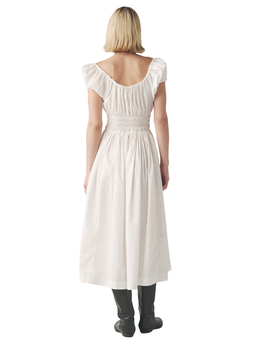 Big Sky Poplin Dress - White