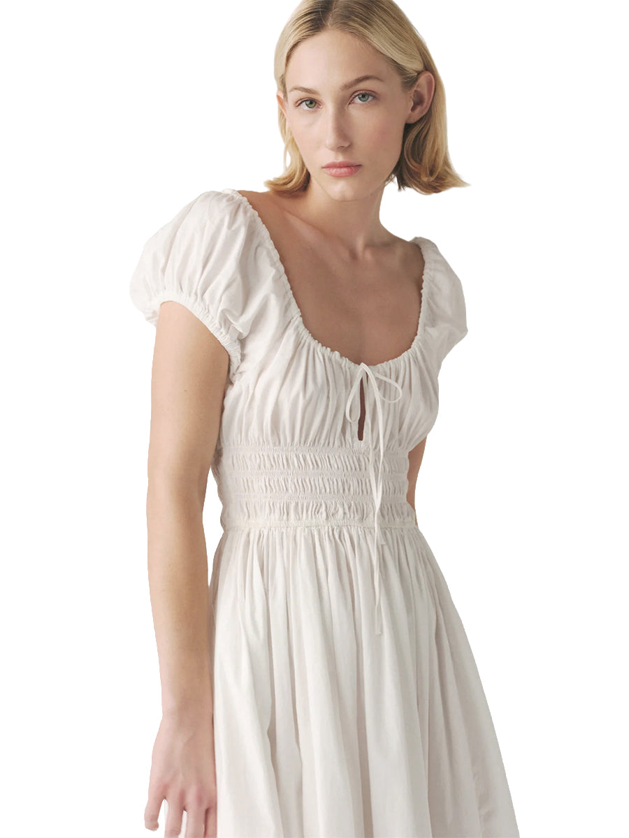 Big Sky Poplin Dress - White