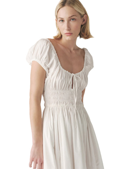 Big Sky Poplin Dress - White