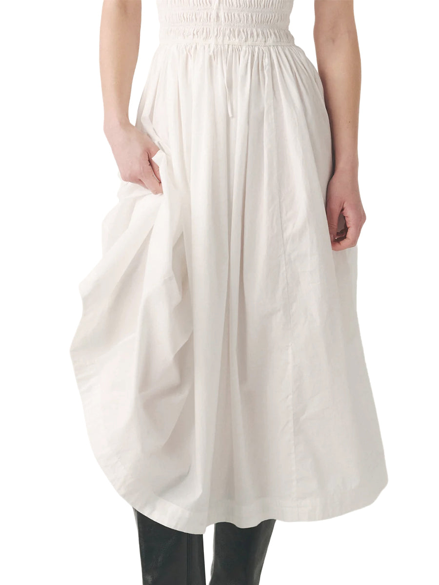 Big Sky Poplin Dress - White