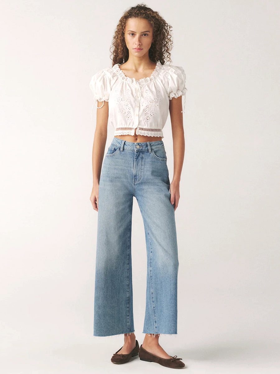 NCE Wide-Leg Crop Jeans - Sundown