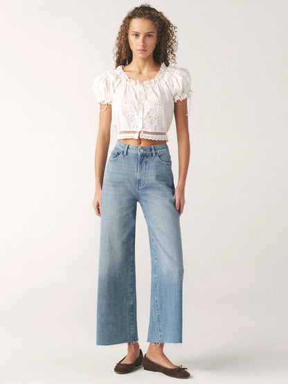 NCE Wide-Leg Crop Jeans - Sundown