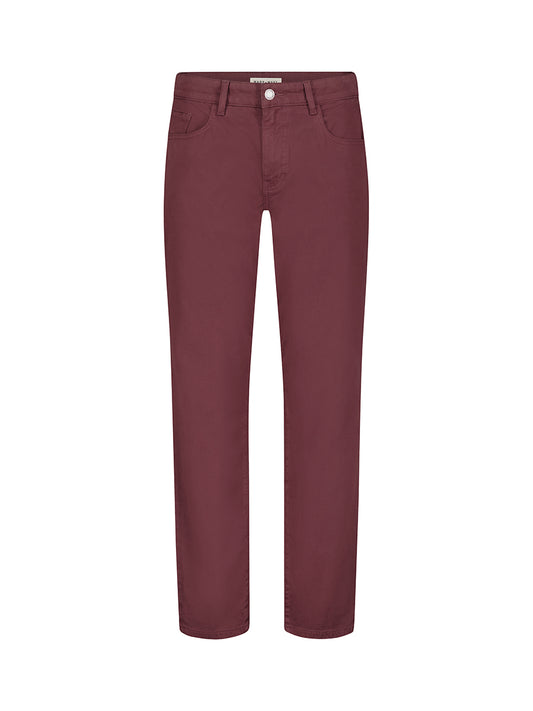 ORD Straight Leg Twill Jeans - Deep Plum