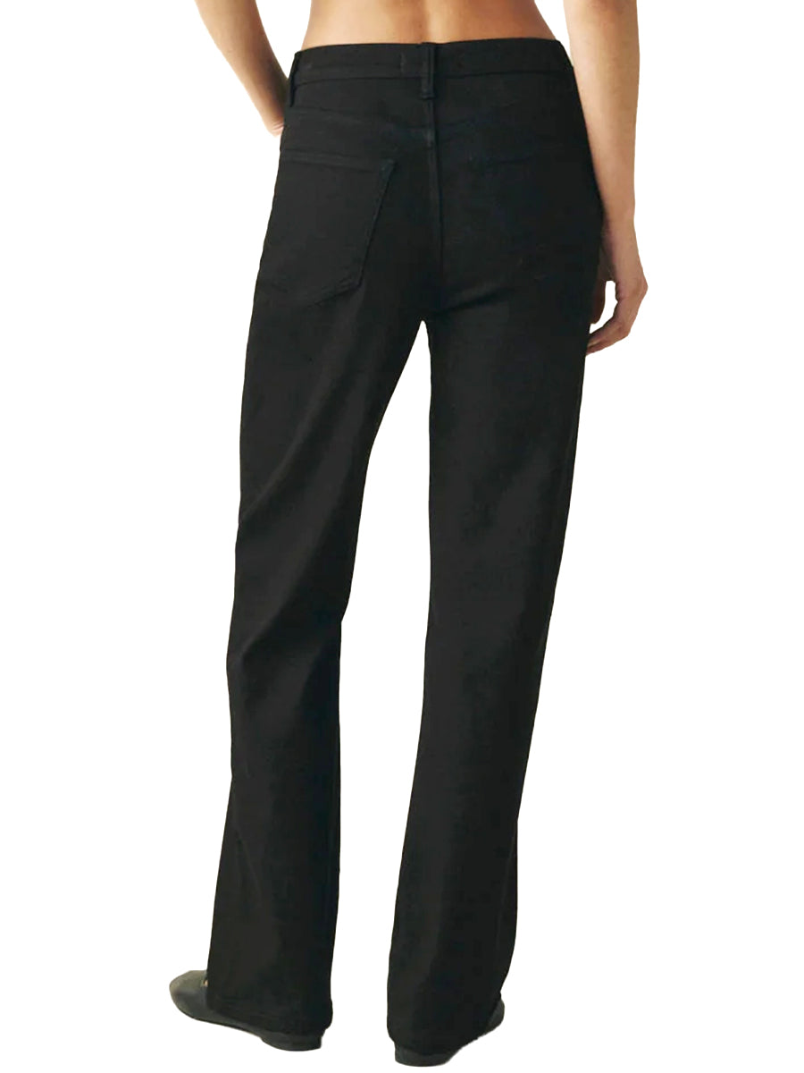 Vancouver Mid-Rise Straight Leg Jeans - Jet Black