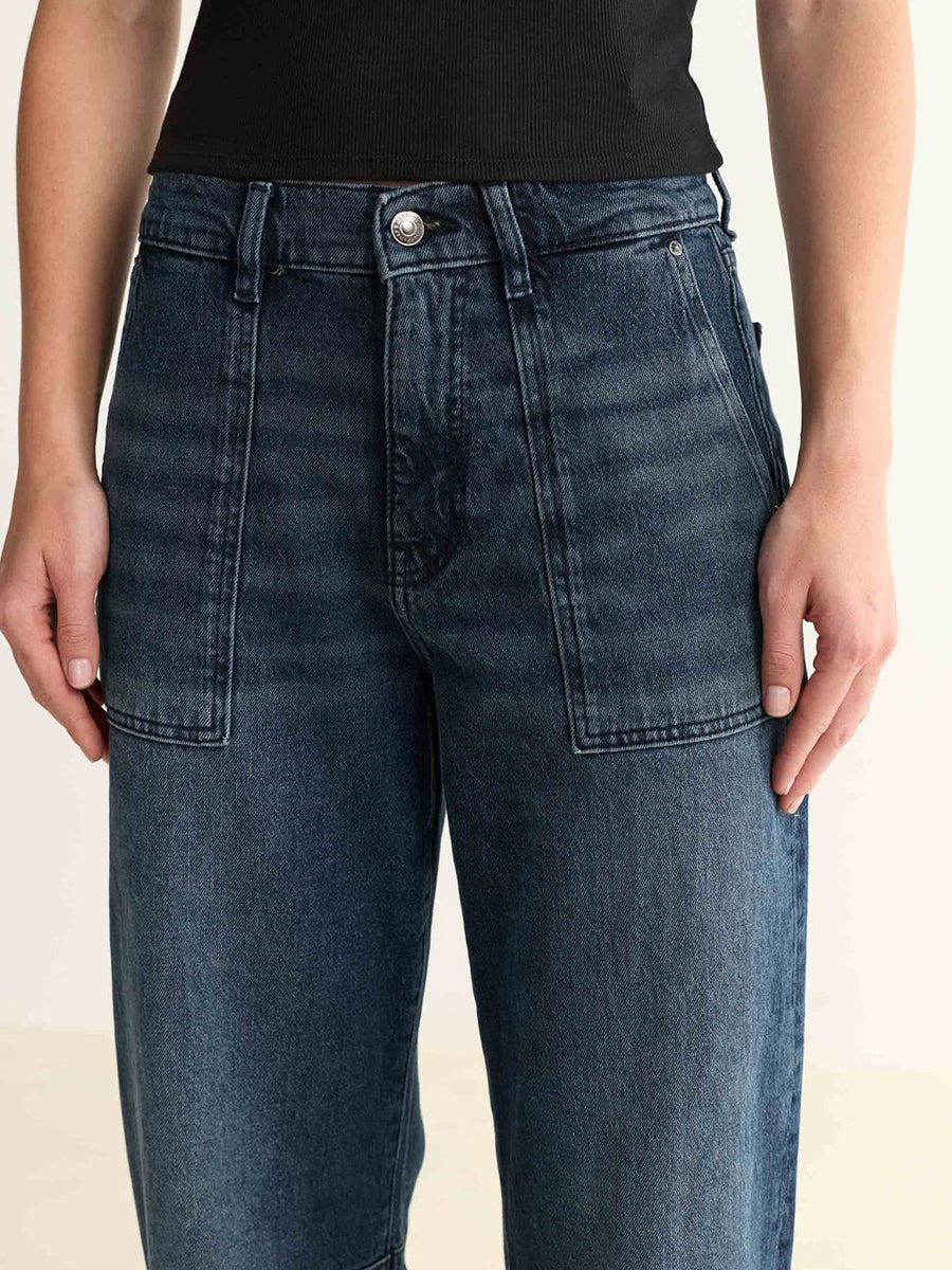 BNA Soft-Curve Barrel Jeans - Saturday Night